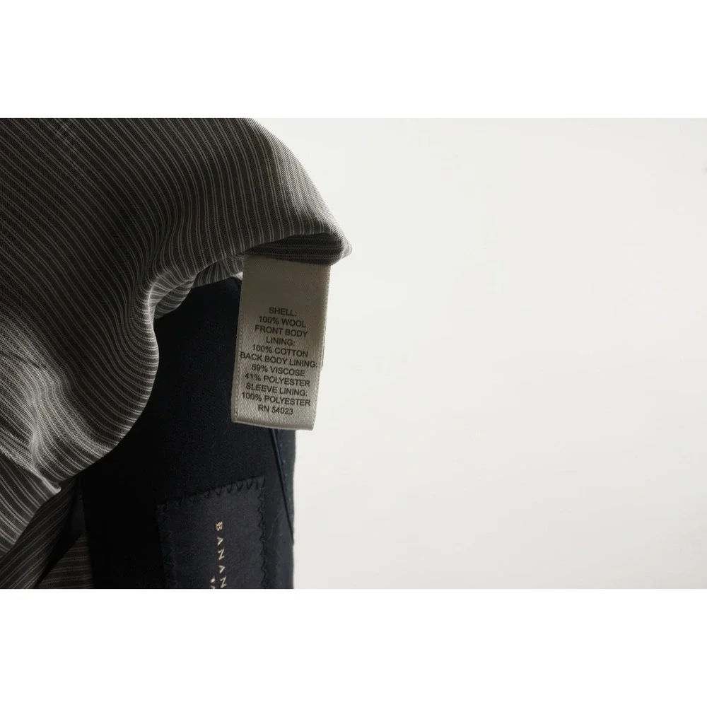 Banana Republic Lanificio Cerruti Dal‎ 1881 Navy Blue Wool Suit Jacket Men's 42R
